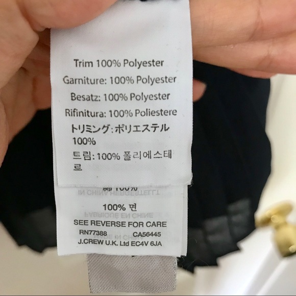 J.Crew Pleated chiffon-hem striped T-shirt - Picture 7 of 7